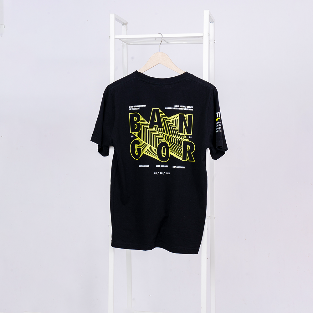 T-shirt Hitam Bangor 8.8