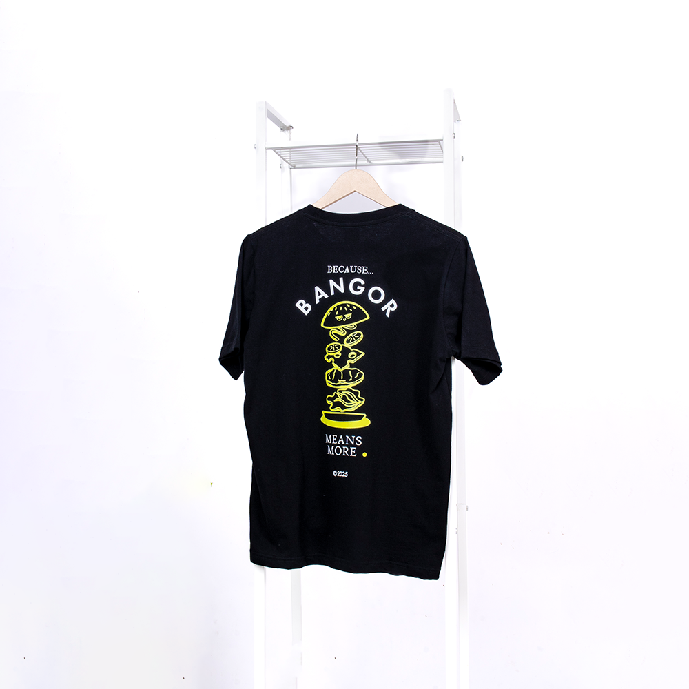 T-shirt Hitam Bangor Means