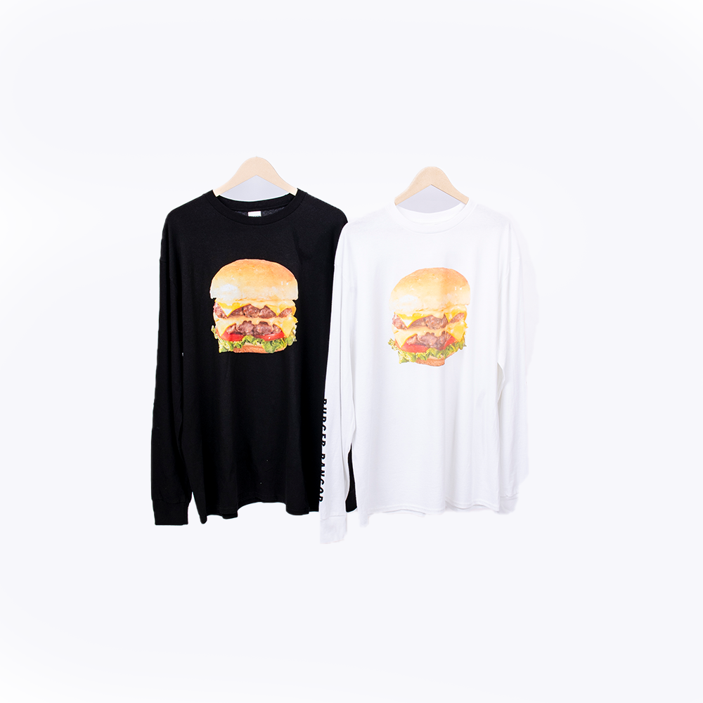 Longsleeve Hitam/Putih Burger